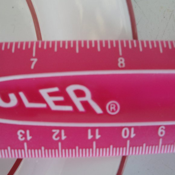 Chicken Coop 8 inch Salad Plate with Rooster Motif and red trim - Picture 6 of 6